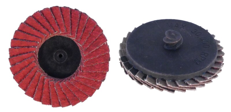 Ceramiczna tarcza listkowa 50 mm P80 z mocowaniem blokującym