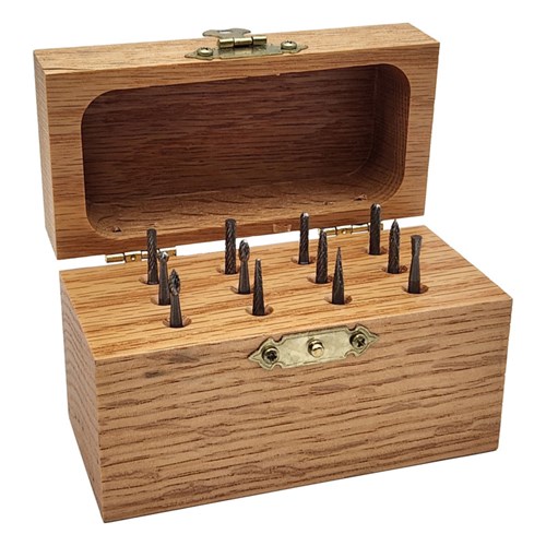 Kit de 12 fraises carbure, tige de 3 mm