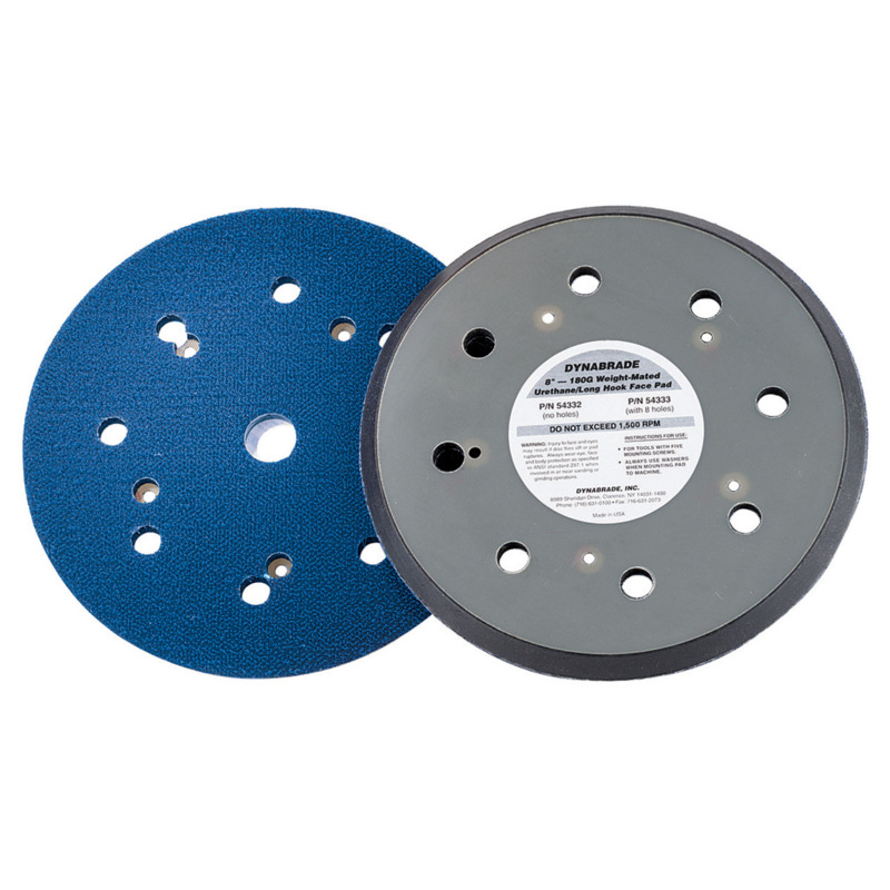 8" Long Hook Face Pad W/Holes