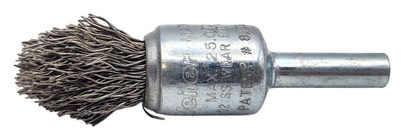 Spazzola terminale controllata 1/2" (13 mm) diam. x .014 x 7/8"  Acciaio inossidabile
