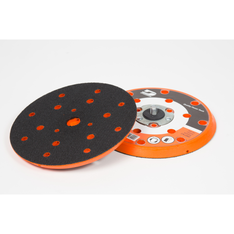 6" (150 mm) Dia. Almohadilla de disco de vacío de 6 agujeros, cara de gancho corta