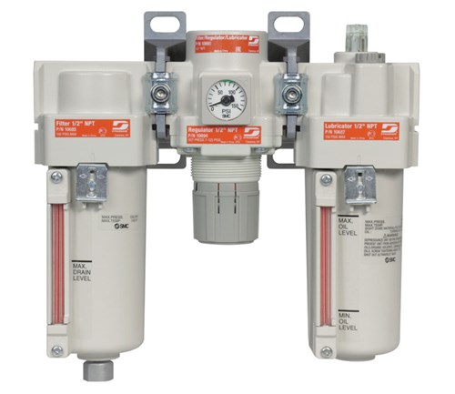 Conjunto filtro-regulador-lubricador, 1/2" NPT