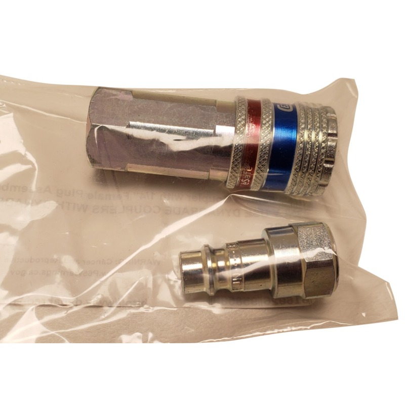 Złącze żeńskie 1/4" z zespołem wtyczki żeńskiej 1/4"