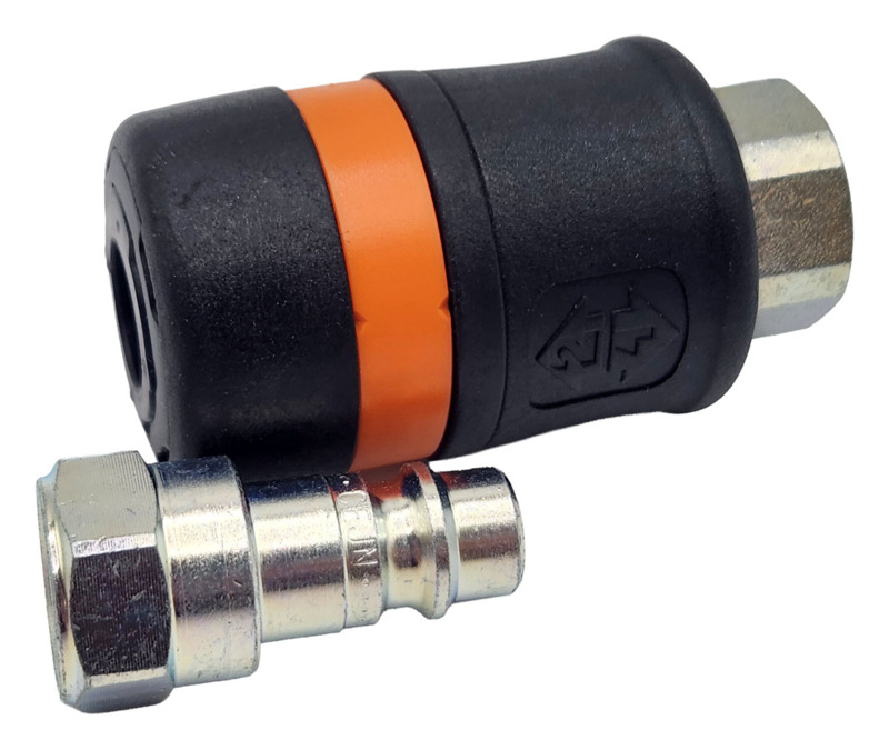 1/4" Safety Male Coupler w/Female Plug
