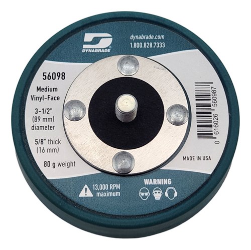 89 mm (3-1/2") Durchm. Nicht-Vakuum-Tellerpad, Vinyl-Oberfläche