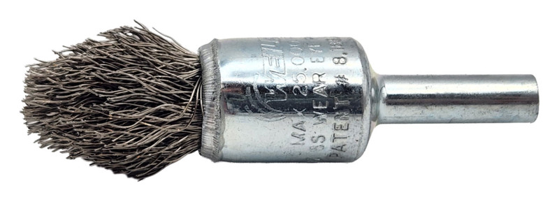Spazzola con estremità svasata controllata 1/2" (13 mm) x 0,0104 x 7/8" Acciaio inossidabile
