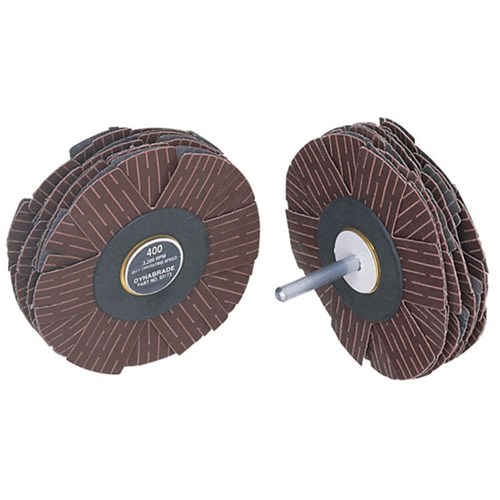 4" (102 mm) Dia. Étoile de ponçage 80 grains A/O montée sur broche