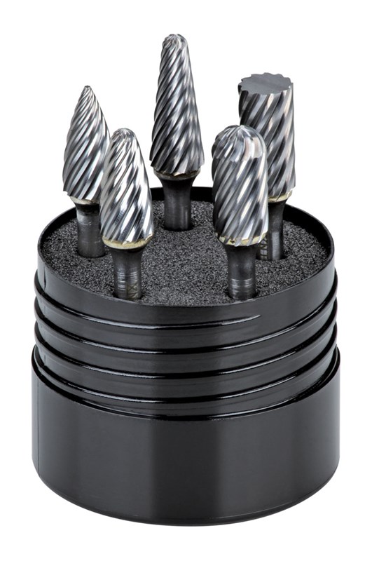 Set di 5 pezzi di frese in acciaio inox INOX