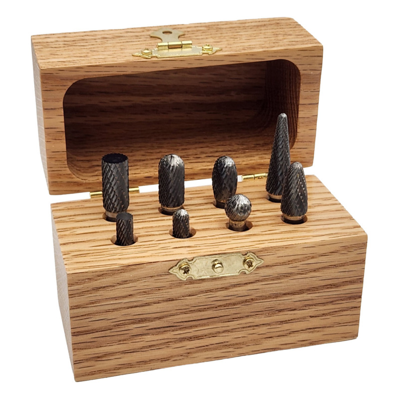 Kit di frese in metallo duro a 8 pezzi, gambo da 6 mm