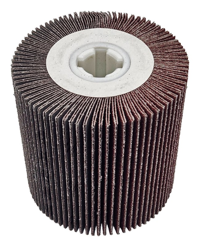 Ruota lamellare A/O grana 60, diametro 102 mm x 102 mm x 483 mm L