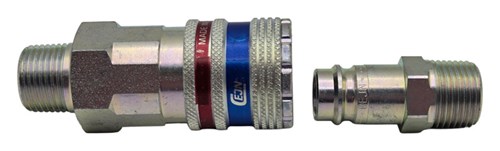Conjunto de acoplamiento macho de 3/8" con tapón macho de 3/8"