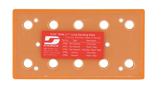 3-2/3" (93 mm) szer. x 7" (178 mm) dł. Vacuum Dynabug Disc Pad, Vinyl-Face