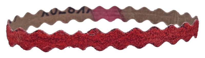 1/2"  ancho x 12" largo, grano 60, cinta cerámica DynaCut con borde festoneado