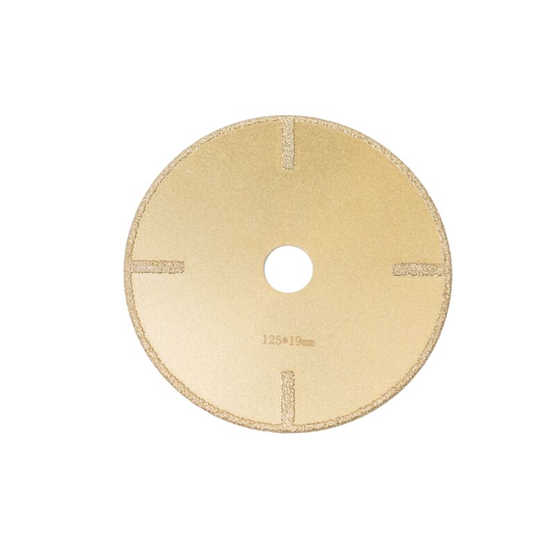 Diamond Cut-Off Wheel - 125 mm, 19 mm hole, side spoked continuous rim