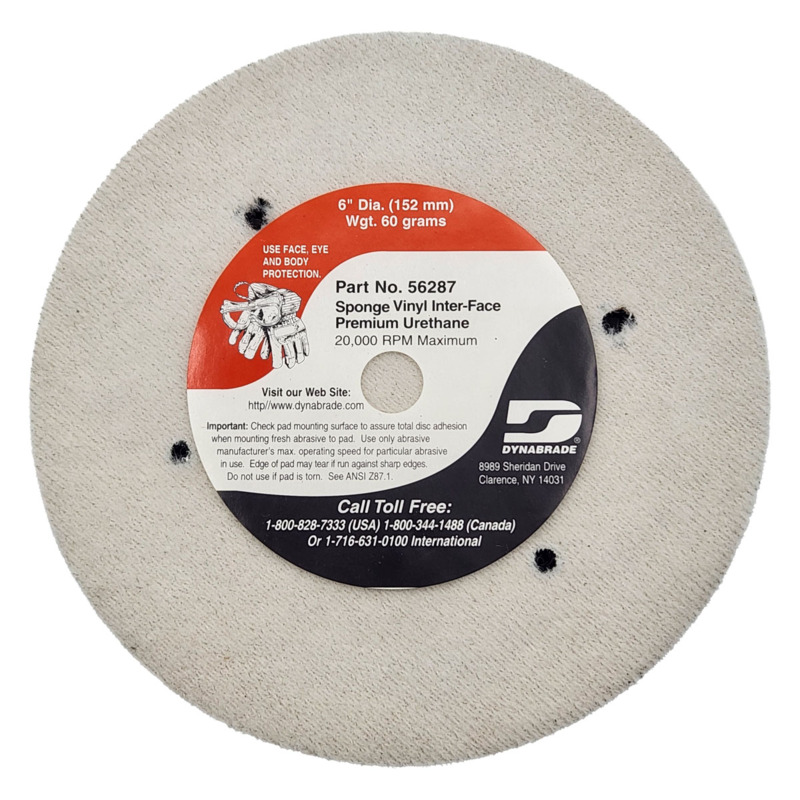 Almohadilla de disco, 6" NV Vinyl-Face Soft 1/4" Thk