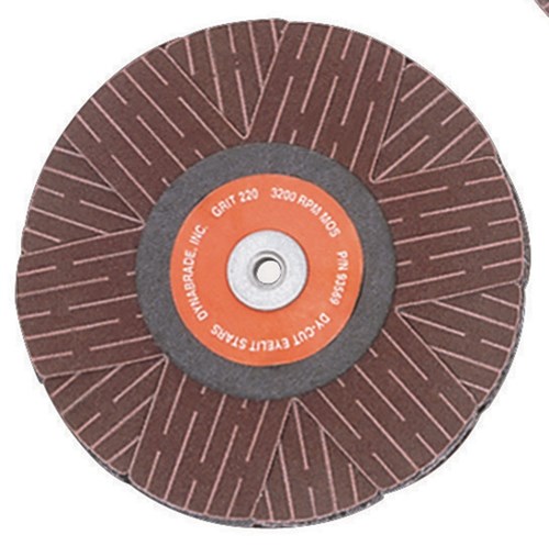 4" (102 mm) de diâmetro. Lixa em forma de estrela com grão 180 A/O Eyelet