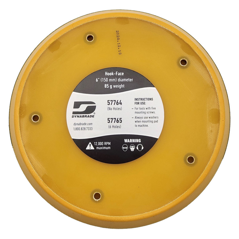 6" (150 mm) Non-Vacuum Disc Pads 5 Hole Mount, Hook-Face