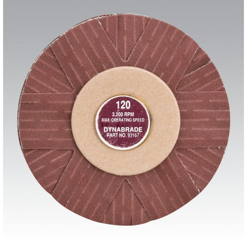 4" (102 mm) Dia. Étoile de ponçage 120 grains A/O montée sur broche