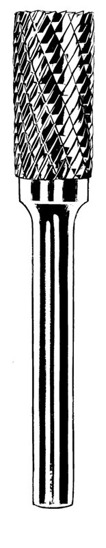 Fraise carbure, diamètre 3/32" (2 mm), fraise SA-42 D/C, cylindre, longueur de goujure 7/16" (11 mm), queue 1/8"