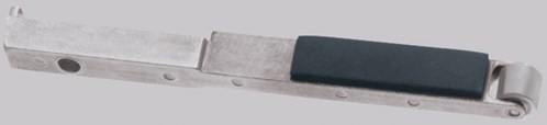 Conjunto de brazo de contacto, 7/16" de diámetro x 3/8" de ancho, rueda de acero, con platina de 1/2" (13 mm) de ancho