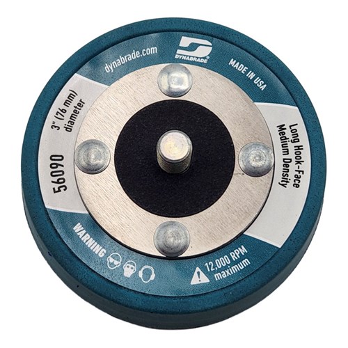 3" (76 mm) Dia. Non-Vac Disc Pad, Hook, Long Nap