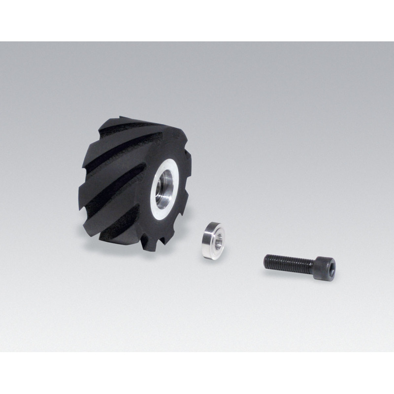 Contact Wheel Ass'y, 2" Dia. x 1" W x 5/8" I.D., Flat Face, 90 Duro Rubber