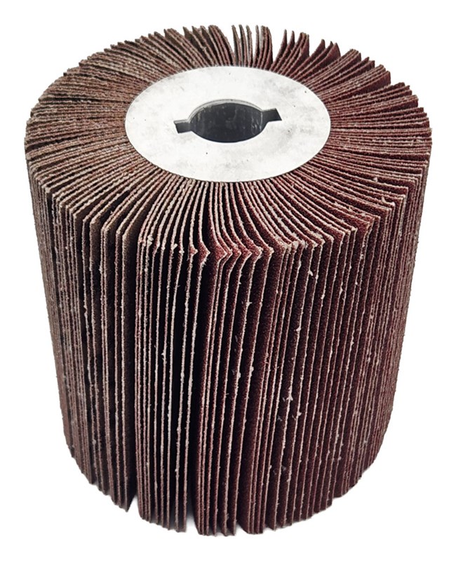 Ruota lamellare A/O DynaCut con grana 80, diametro 102 mm, larghezza 102 mm, altezza 19 mm, con flangia